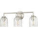 Catania 3 Light 22.8 inch Brushed Nickel Vanity Light Wall Light